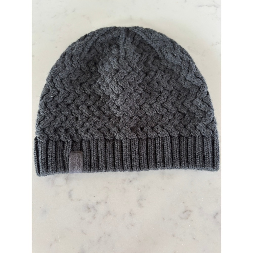 Arcteryx Wool‎ Blend Cable Knit Beanie Hat Charcoal Grey One Size 18877-92851